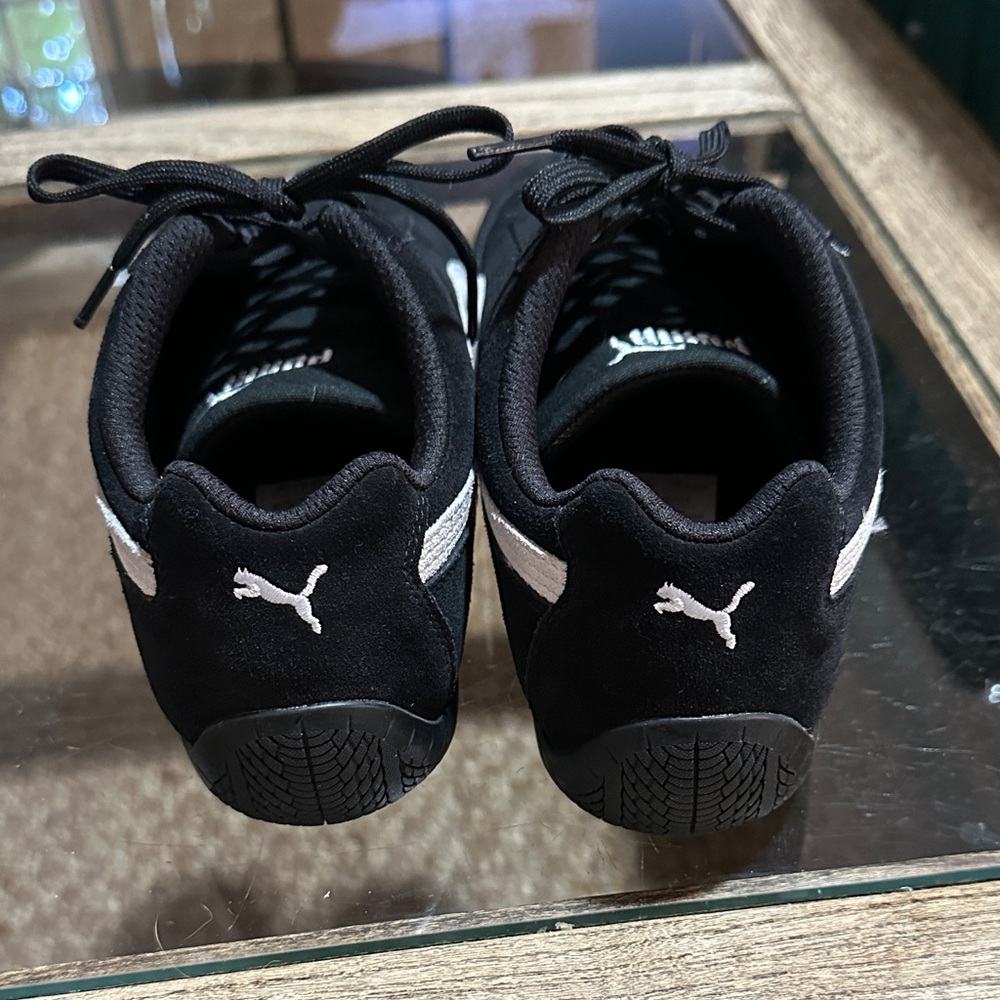 Puma Women’s Speedcat Black and Gray Suede Sneakers - Picture 4 of 9